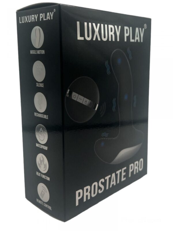 Luxury Play Prostate Stimulator – Silicone Usb Massager – 7 Function – Pulsator – Heating – Black - obrazek 2