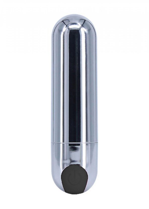 Wibrator Strong Bullet Vibrator Silver/Black USB 10 Function - obrazek 2