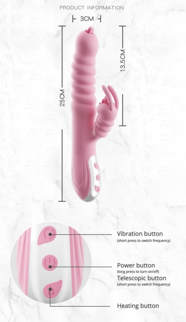 Wibrator Hannah USB  Pink - obrazek 2