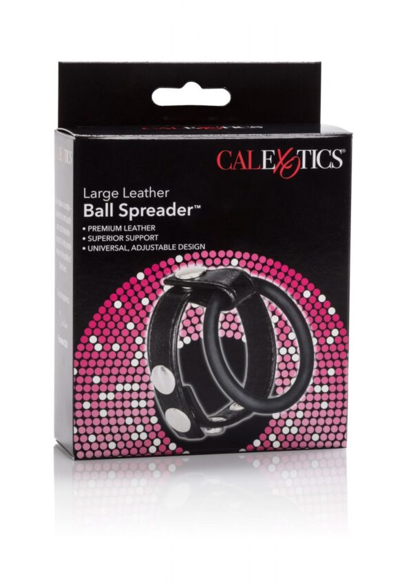 Large Leather Ball Spreader Black - obrazek 2