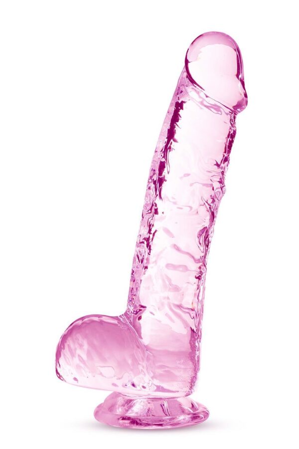 NATURALLY YOURS  6 CRYSTALLINE DILDO  ROSE - obrazek 2