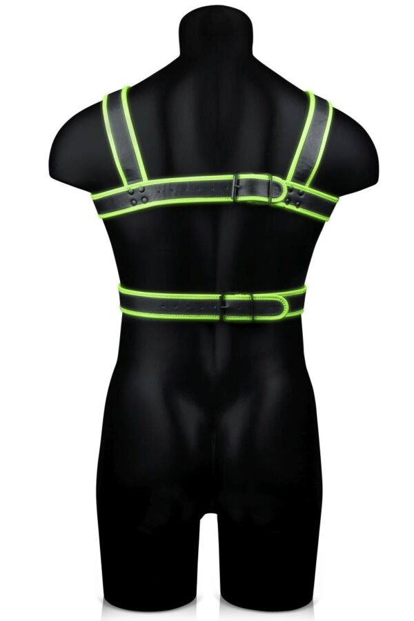 Body Harness   Glow in the Dark   Neon Green/Black   S/M - obrazek 2