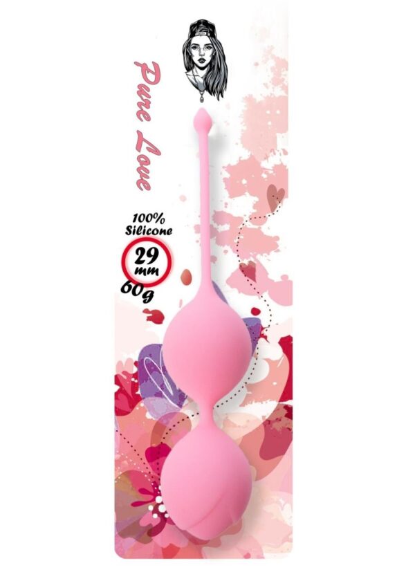 Silicone Kegel Balls 29mm 60g Pink   B   Series - obrazek 2