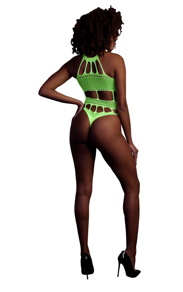 Body with Grecian Neckline   Neon Green   XS/XL - obrazek 2