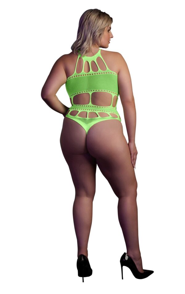 Body with Grecian Neckline   Neon Green   XL/XXXXL - obrazek 2