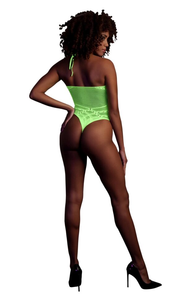 Body with Halter Neck   Neon Green   XS/XL - obrazek 2