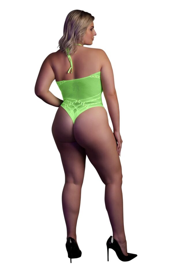 Body with Halter Neck   Neon Green   XL/XXXXL - obrazek 2
