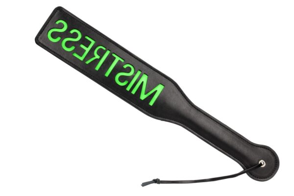 Mistress Paddle   Glow in the Dark   Black/Neon Green - obrazek 2
