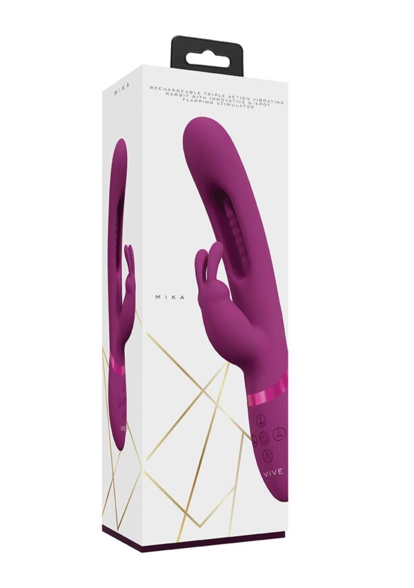 Mika   Triple Rabbit with G Spot Flapping   Pink - obrazek 2