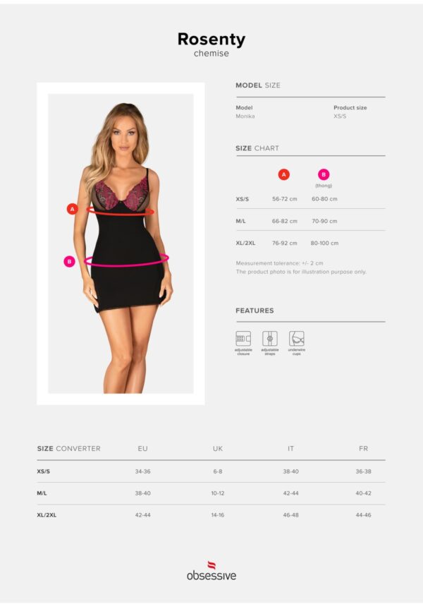 Rosenty koszulka i stringi  M/L - obrazek 2
