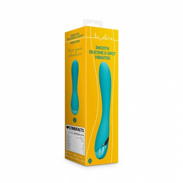 Smooth Silicone G Spot Vibrator   Teal Blue - obrazek 2