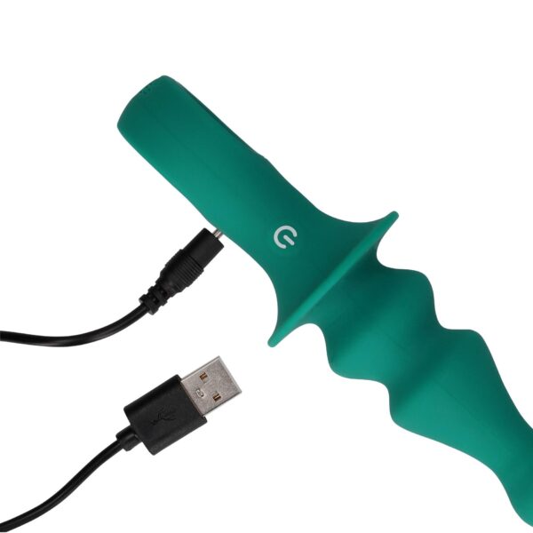 Pawn Shaped Anal Vibrator   Peacock Plume - obrazek 2