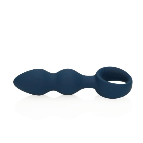 Teardrop Shaped Anal Plug   Large   Baltic Blue - obrazek 2