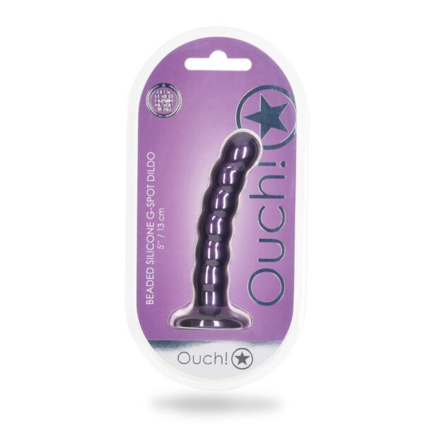 Beaded Silicone G Spot Dildo   5 / 13 cm - obrazek 2