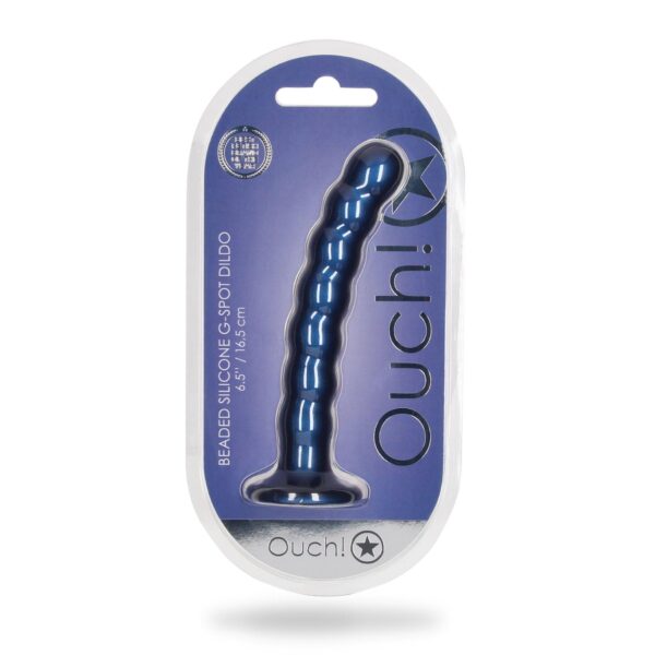 Beaded Silicone G Spot Dildo   6,5 / 16,5 cm - obrazek 2