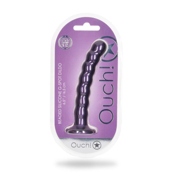 Beaded Silicone G Spot Dildo   6,5 / 16,5 cm - obrazek 2