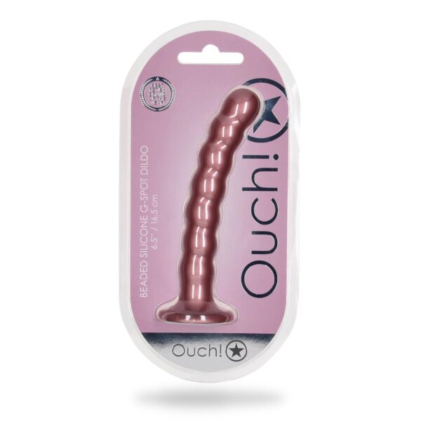 Beaded Silicone G Spot Dildo   6,5 / 16,5 cm - obrazek 2