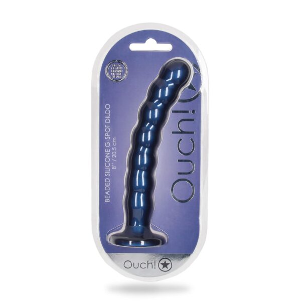 Beaded Silicone G Spot Dildo   8 / 20,5 cm - obrazek 2