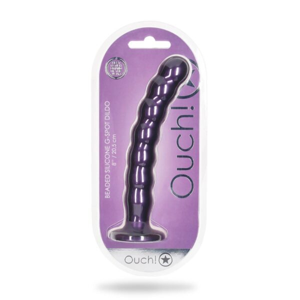 Beaded Silicone G Spot Dildo   8 / 20,5 cm - obrazek 2