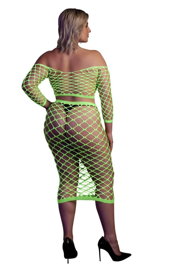 Long Sleeve Crop Top and Long Skirt  XL/XXXXL - obrazek 2