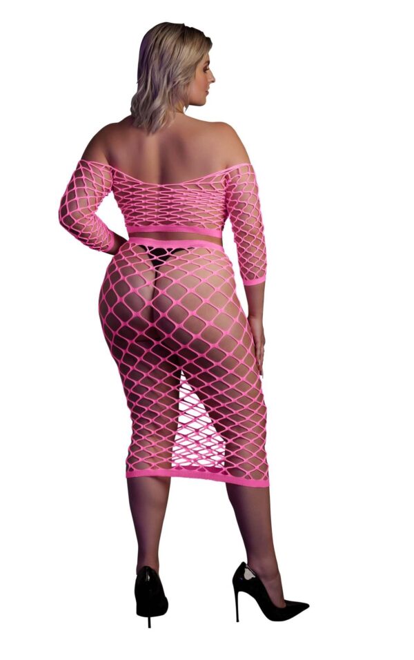 Long Sleeve Crop Top and Long Skirt  XL/XXXXL - obrazek 2