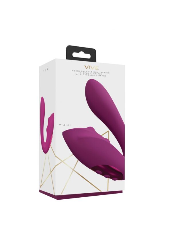 VIVE   Yuki   Rechargeable Dual Motor   G Spot Vibrator with Massaging Beads   Pink - obrazek 2