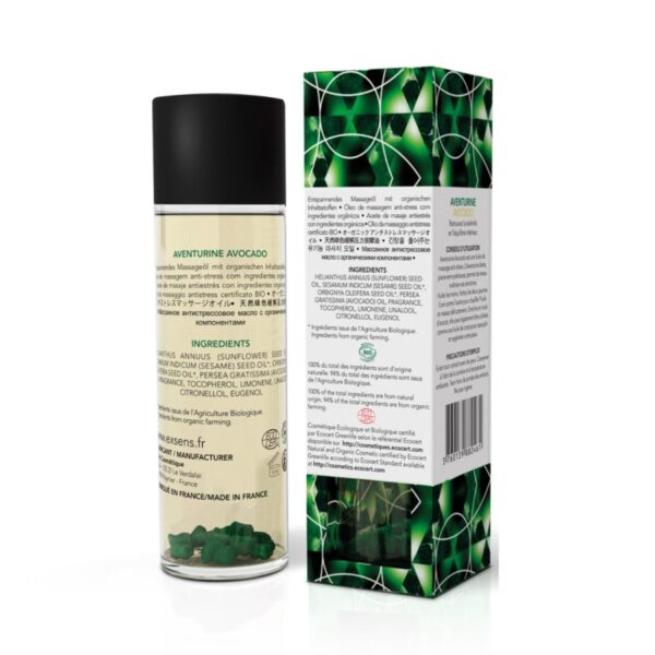 AVENTURINE AVOCADO Organic Massage Oil with stones 100 ml - obrazek 2