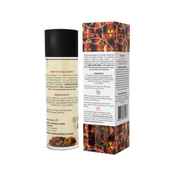 TIGER EYE MACADAMIA Organic Massage Oil with stones 100 ml - obrazek 2