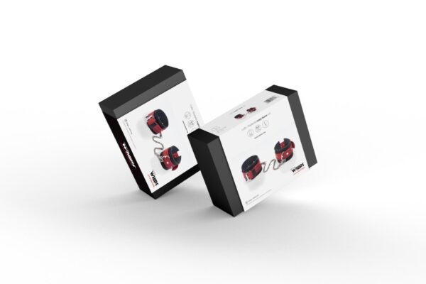 Kajdanki  Cuffs Crazy Horse Red, Big - obrazek 2