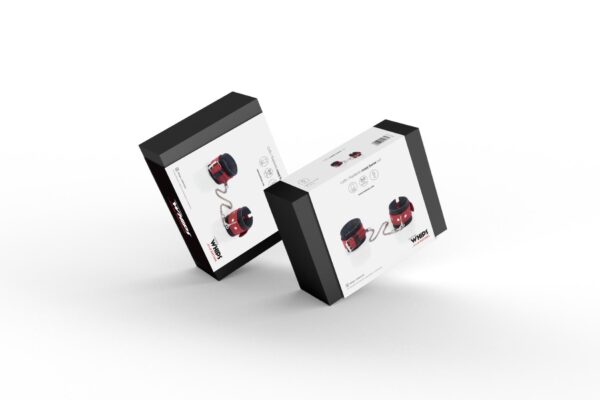 Kajdanki  Cuffs Crazy Horse Red, Small - obrazek 2