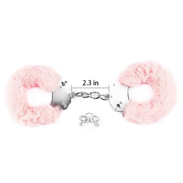 Fetish Pleasure Fluffy Handcuffs Pink - obrazek 2