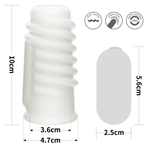 Vibrating Spiral Knights Ring (White) - obrazek 2