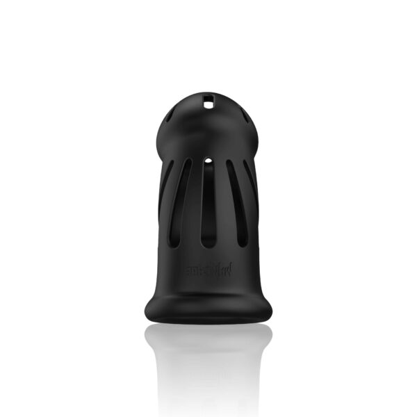 Model 27   Ultra Soft Silicone Chastity Cage   Black - obrazek 2