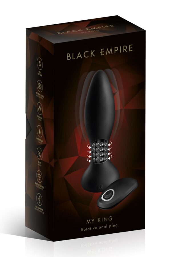 ANAL PLUG ANAL PLUG VIB MYKING BLACK (Size: T3) - obrazek 2