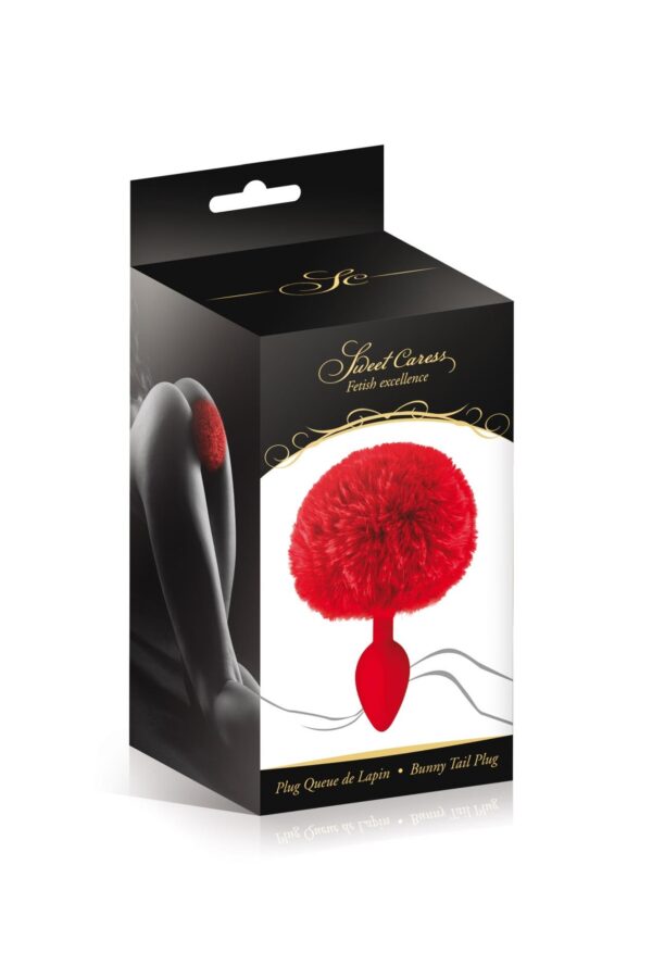 RED POMPOM ANAL PLUG - obrazek 2