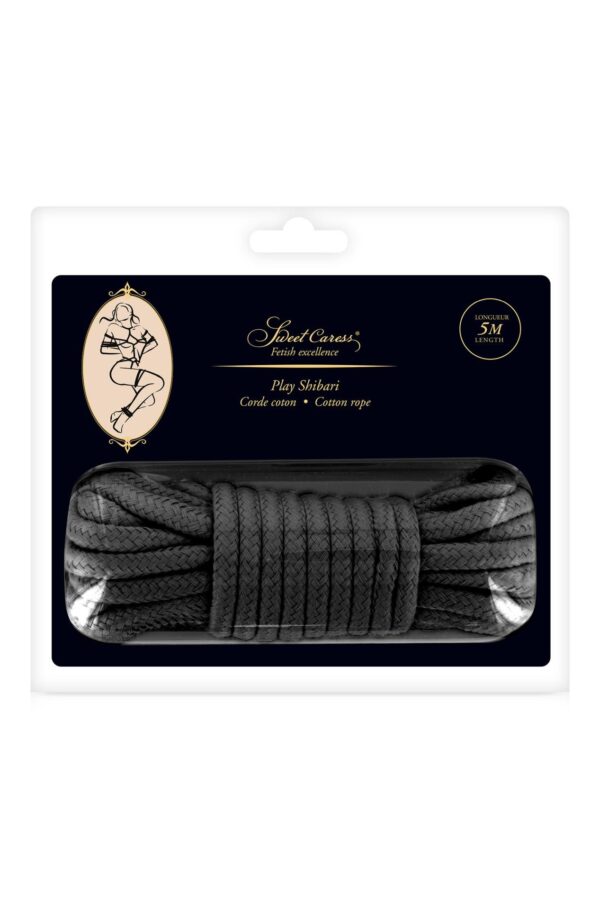 SM BONDAGE ROPE BLACK 5M (Size: T1) - obrazek 2