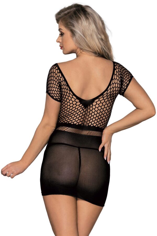 SHORT BLACK MESH DRESS TU (Size: TU) - obrazek 2