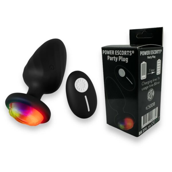 Power Escorts   Party Plug   Remote Plug Black, USB Rechargeable   10 Functions - obrazek 2