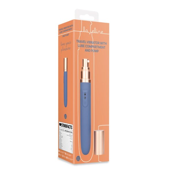Travel Vibrator with Lube Compartment and Pump - obrazek 2