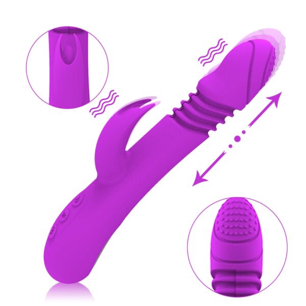 Wibrator Ella, 7 vibration modes 3 thrusting function, Heating - obrazek 2