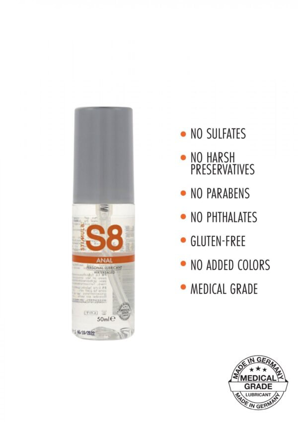 S8 WB Anal Lube 50ml Natural - obrazek 2