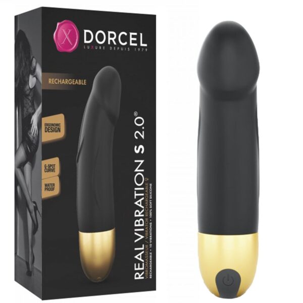REAL VIBRATION S  BLACK & GOLD  2.0   RECHARGEABLE - obrazek 2