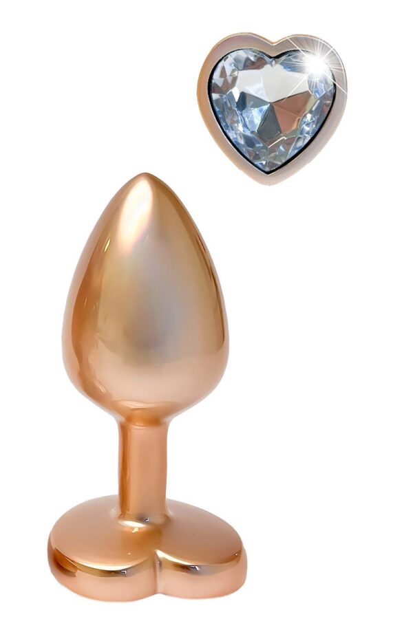 GLEAMING LOVE MATTE GOLD PLUG SMALL - obrazek 2