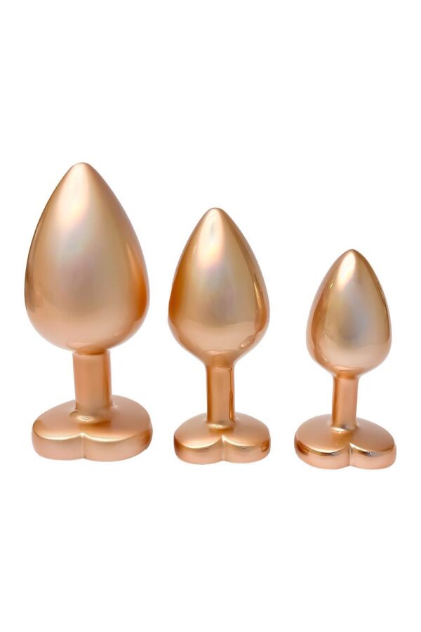 GLEAMING LOVE MATTE GOLD PLUG SET - obrazek 2