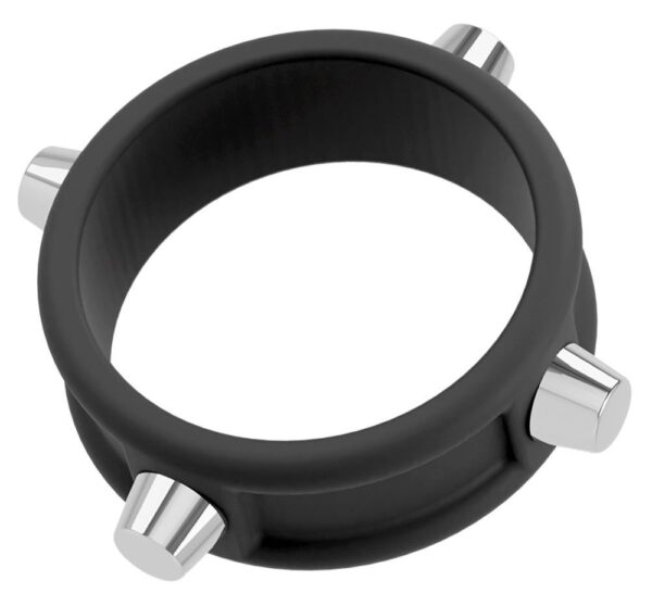 Rebel Cock Ring with Studs - obrazek 2