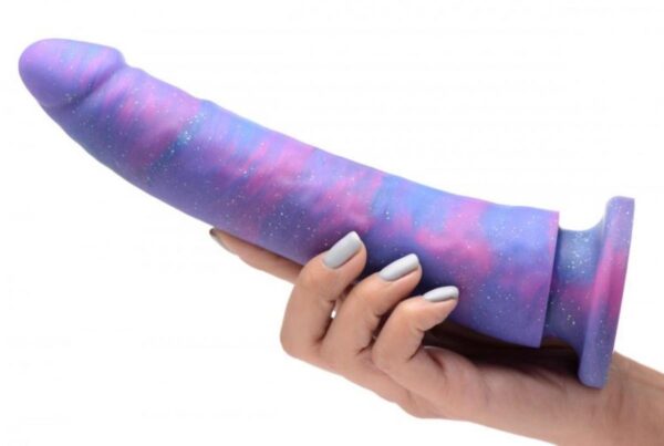 Magic Stick Silicone Dildo With Glitter   24 cm - obrazek 2