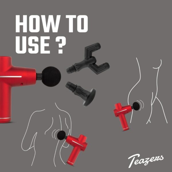 Teazers   Massage Gun   Red - obrazek 2