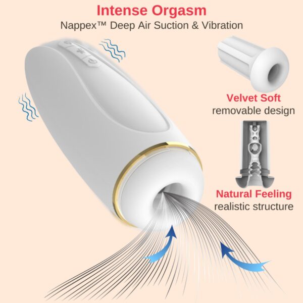 Masturbator   Nappex™ Branco White   Premium Mastubators (10 Languages) - obrazek 2
