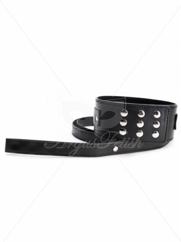 Black Collar With Leash - obrazek 2