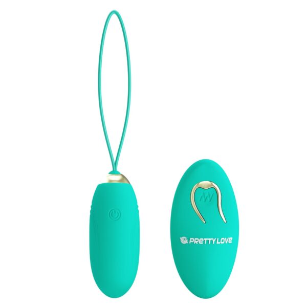 PRETTY LOVE   JENNY Dream chaser 1, Green, Wireless remote control 12 vibration functions - obrazek 2
